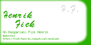 henrik fick business card